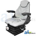 A & I Products Seat, F20 Series, Mechanical Suspension / Arm Rest / Head Rest / Gray Vinyl 23" x22.5" x21" A-F20M235